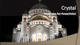  Presentation with church building - Amazing slides having orthodox cathedral of saint sava backdrop and a black colored foreground