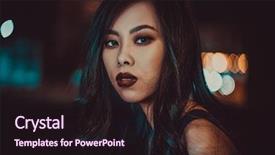  Presentation with night - PPT theme consisting of night portrait of young asian background and a wine colored foreground