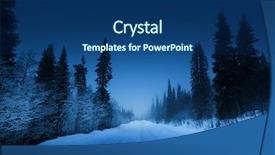  Presentation with winter forest night - Colorful presentation enhanced with night road in winter forest backdrop and a  colored foreground