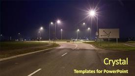 Presentation with traffic road - Audience pleasing presentation consisting of night road with no traffic backdrop and a tawny brown colored foreground