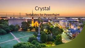  Presentation with charleston - Presentation theme consisting of night sc - charleston south carolina usa skyline background and a coral colored foreground