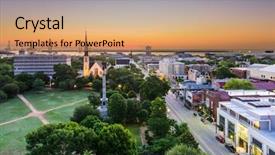  Presentation with charleston - PPT theme consisting of night sc - charleston south carolina usa skyline background and a coral colored foreground