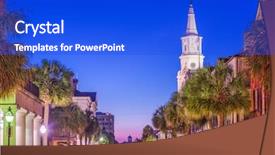  Presentation with charleston - Amazing presentation having night sc - charleston south carolina usa town backdrop and a cobalt blue colored foreground