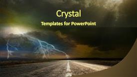  Presentation with asphalt road - PPT layouts enhanced with night scene - asphalt road shallow depth background and a tawny brown colored foreground