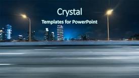  Presentation with tokyo - Amazing slide deck having night-scene-of-cityscape backdrop and a navy blue colored foreground