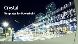  Presentation with traffic road - PPT layouts consisting of intelligent transportation - night scene of intelligence traffic background and a black colored foreground