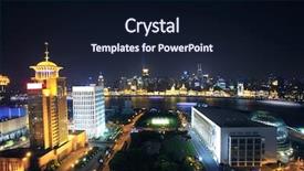  Presentation with street shanghai night - Amazing PPT layouts having night scene of shanghai backdrop and a  colored foreground