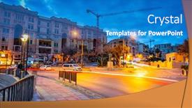  Presentation with malta - Audience pleasing PPT layouts consisting of night-scenery-of-st-julian backdrop and a teal colored foreground