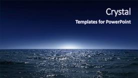  Presentation with natural - Slide set having night sea the ocean background and a navy blue colored foreground