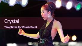  Presentation with thai - PPT theme consisting of night show pattaya thailand background and a wine colored foreground