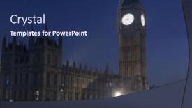  Presentation with night - Colorful presentation theme enhanced with night-silhouette-of-big-ben backdrop and a navy blue colored foreground