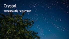  Presentation with night stars - Beautiful slide set featuring night sky and sparkling stars backdrop and a navy blue colored foreground