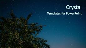  Presentation with night stars - Slide deck featuring night sky and sparkling stars background and a black colored foreground