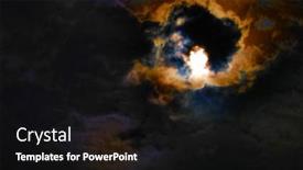  Presentation with night sky - PPT layouts with night-sky-at-a-storm background and a black colored foreground