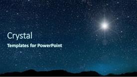  Presentation with night sky moon - Presentation design consisting of night-sky-in-the-forest and a navy blue colored foreground