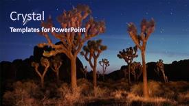  Presentation with stars universe - Presentation featuring night-sky-landscape-image background and a navy blue colored foreground