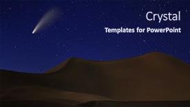  Presentation with stars universe - Colorful presentation theme enhanced with night-sky-landscape-image backdrop and a navy blue colored foreground