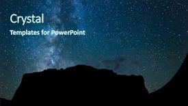  Presentation with night stars - Slide deck enhanced with night sky stars and milky background and a ocean colored foreground