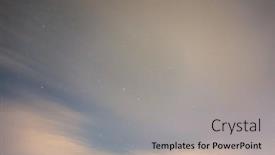  Presentation with shining stars - Audience pleasing theme consisting of night-sky-with-clouds backdrop and a light gray colored foreground