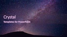  Presentation with nebula - Cool new presentation design with night sky with galaxy nebula backdrop and a tawny brown colored foreground