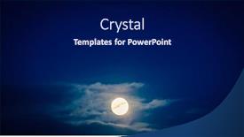  Presentation with night sky moon - Amazing PPT theme having night-sky-with-moon-high backdrop and a black colored foreground