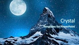  Presentation with night sky moon - Slides consisting of  background and a  colored foreground