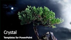  Presentation with night sky moon - Slide set featuring night sky with moon background and a  colored foreground