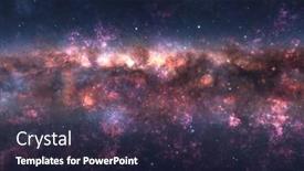  Presentation with nebula - Slide set having night-sky-with-space-nebula background and a wine colored foreground