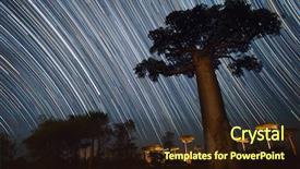  Presentation with star trails - Slide deck enhanced with night sky with star trail background and a  colored foreground