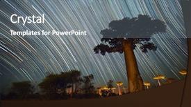  Presentation with night sky - PPT layouts enhanced with night sky with star trail background and a gray colored foreground