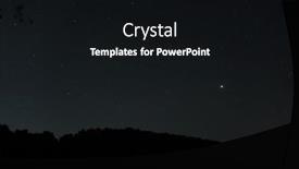 Presentation with black stars - Presentation theme having night-sky-with-stars-dark background and a black colored foreground