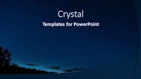  Presentation with night stars - PPT theme with night-sky-with-stars background and a navy blue colored foreground