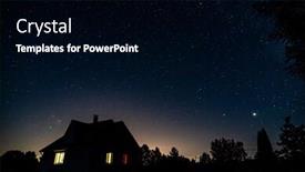  Presentation with night stars - Colorful slide set enhanced with night-sky-with-stars backdrop and a black colored foreground