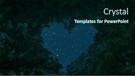  Presentation with stars moon - PPT layouts enhanced with night-sky-with-stars background and a navy blue colored foreground