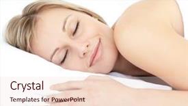  Presentation with sleeping - Audience pleasing presentation theme consisting of radiant woman sleeping on her backdrop and a lemonade colored foreground