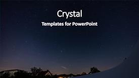  Presentation with starry night - Cool new PPT theme with night starry sky backdrop and a black colored foreground