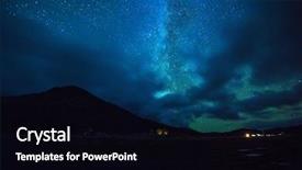  Presentation with black hole - Amazing slide deck having night stars sky backdrop and a black colored foreground