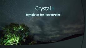  Presentation with black hole - Beautiful PPT layouts featuring night stars sky backdrop and a tawny brown colored foreground