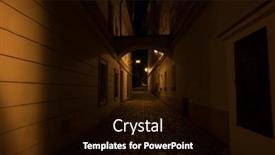  Presentation with lanterns - Slide deck having night-street-of-old-prague background and a black colored foreground