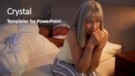  Presentation with insomnia - Colorful theme enhanced with night suffering with insomni backdrop and a tawny brown colored foreground