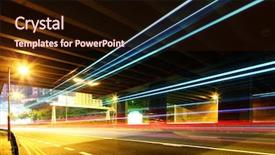  Presentation with trail - Presentation with night time - traffic trail pass though underpass background and a wine colored foreground