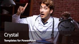  Presentation with young students working in groups - Cool new slides with night time at the hospital backdrop and a wine colored foreground