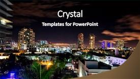  Presentation with miami beach - Audience pleasing slides consisting of night time in miami beach backdrop and a black colored foreground