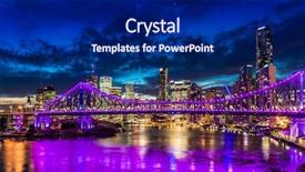  Presentation with city night - Cool new PPT layouts with brisbane city with purple backdrop and a navy blue colored foreground