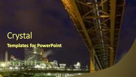  Presentation with port industry - Theme having night-time-view-on-illuminated background and a wine colored foreground