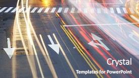  Presentation with city night - PPT layouts enhanced with night traffic in city background and a gray colored foreground