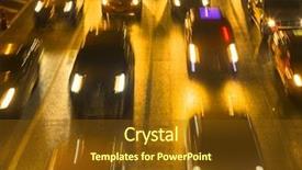  Presentation with city night - Amazing presentation having night traffic in the city backdrop and a tawny brown colored foreground