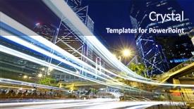  Presentation with hong kong city day - PPT layouts enhanced with night traffic in the hong background and a navy blue colored foreground