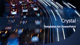  Presentation with traffic light - PPT theme enhanced with night traffic light of big background and a navy blue colored foreground