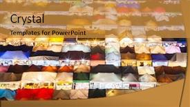  Presentation with labor market - Presentation theme consisting of night train market ratchada bangkok background and a gold colored foreground